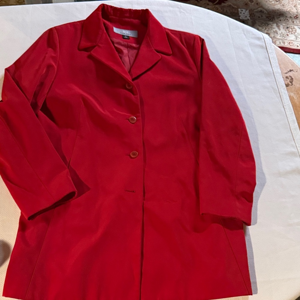 Anne Klein Red Trench Coat
